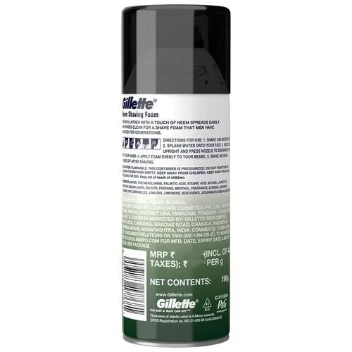 Gillette Shaving Foam Neem 196 g view 3