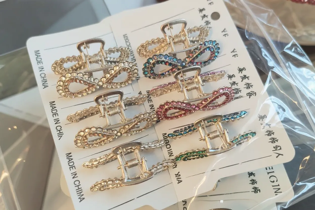 Crystal Bow Hair Clip view 2