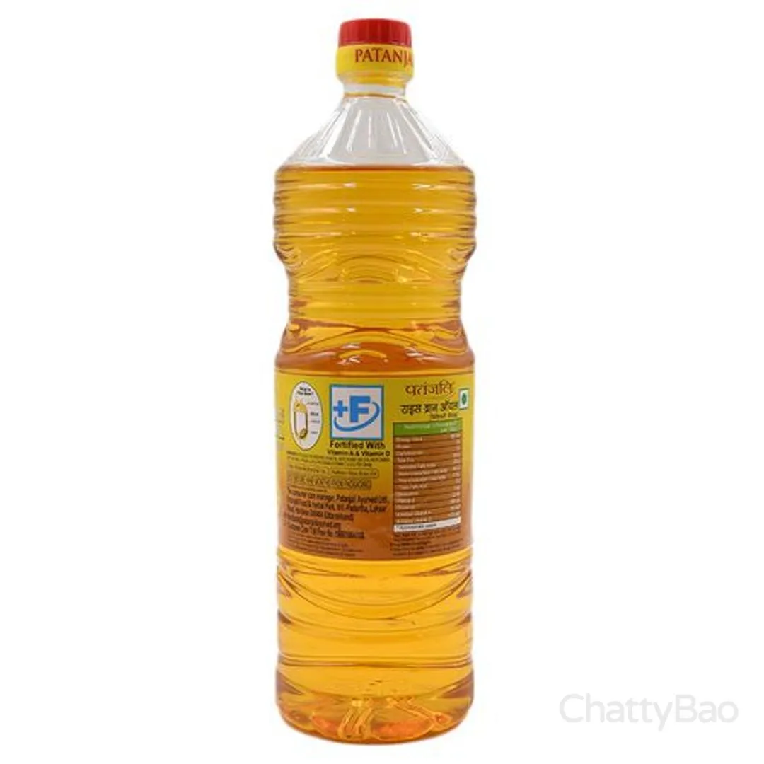 Patanjali Fortified Rice Bran Oil Bottle 1 L view 2