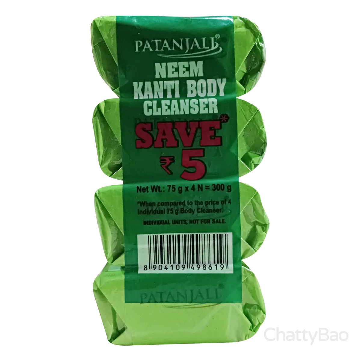 Patanjali Neem Kanti Body Cleanser 75 g (Pack of 4) 300 g view 2