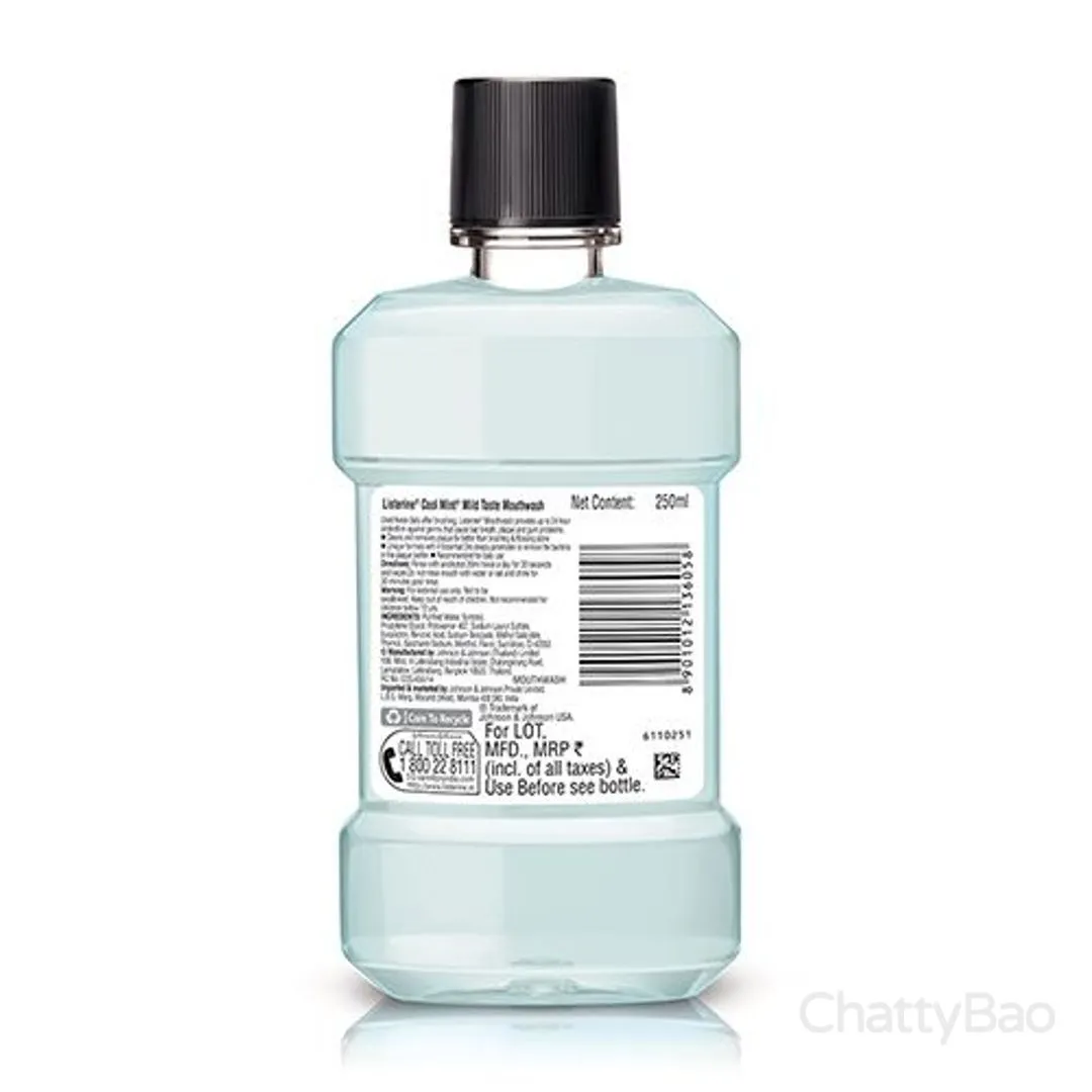 Listerine Cool Mint  - Mild Taste Mouthwash 250 ml view 3