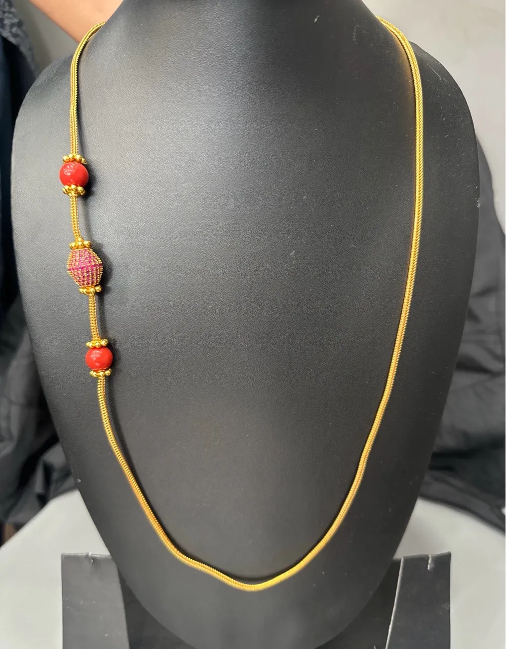 Elegant Gold-Toned Long Chain view 2