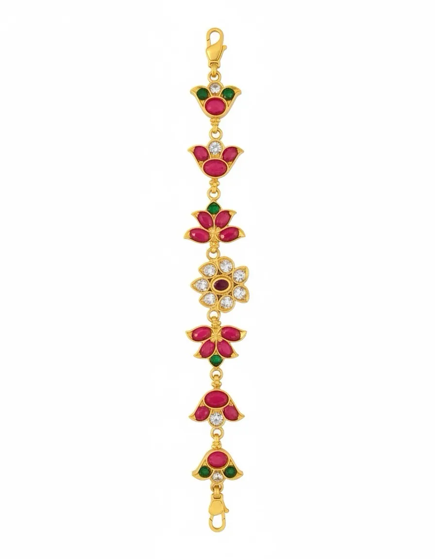 Ruby & Emerald Temple Bracelet view 4