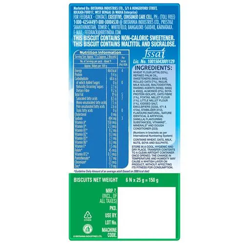 Britannia Nutri Choice Oats Cookies 150 g view 3