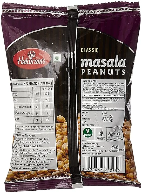 Haldirams Classic Masala Peanuts 200 g view 2