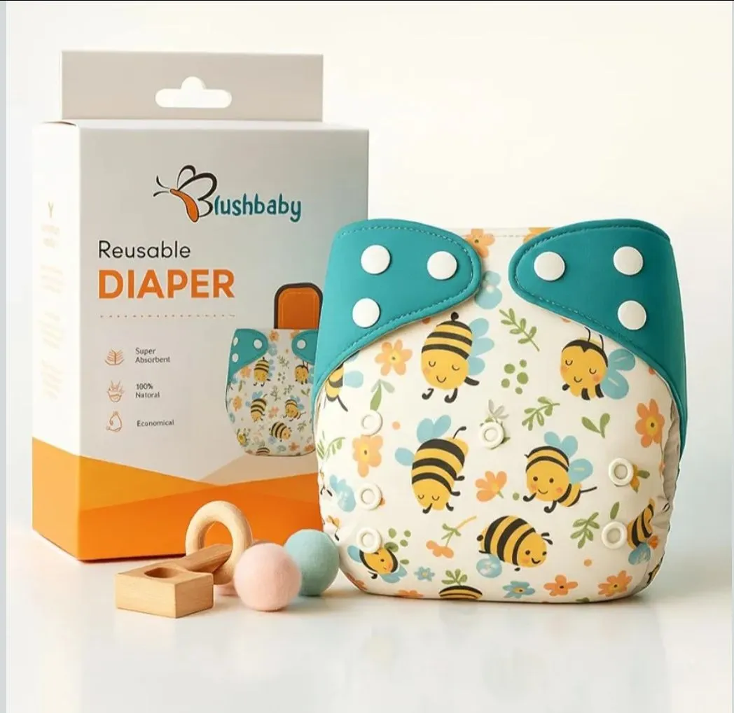 Bushbaby Reusable Diaper Bees 2pic 1 Pack Wcl view 2