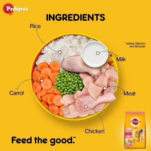 Pedigree Puppy Dry Dog Food - Chicken & Milk 370 g view 3