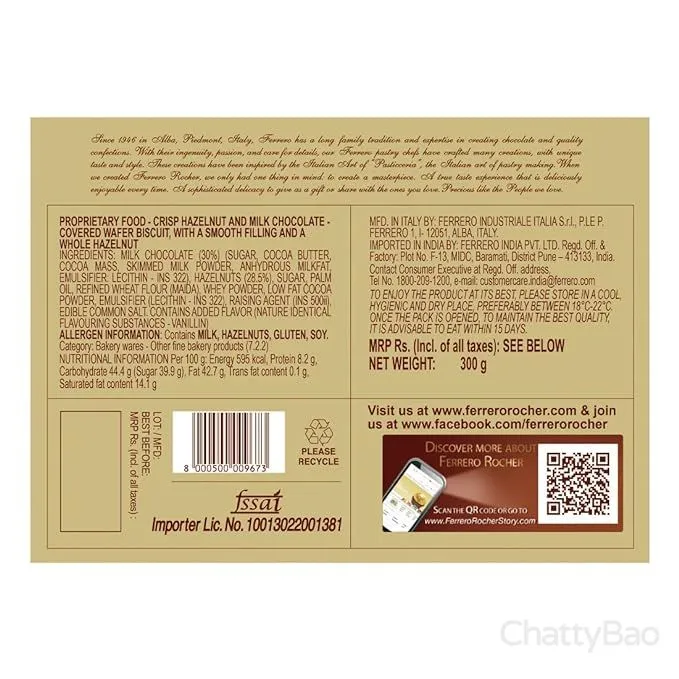 Ferrero Rocher Chocolate 300 g (Pack of 24) view 4