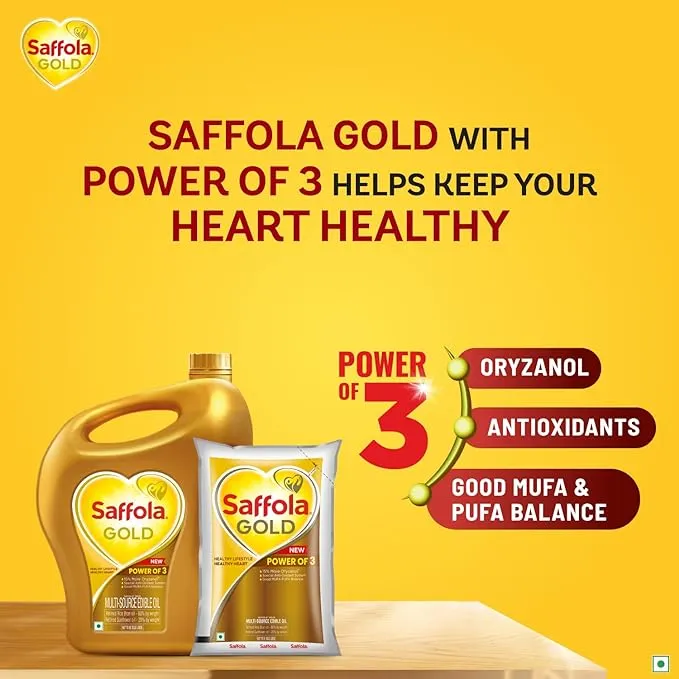 Saffola Gold Refined Cooking Oil 5 L view 5