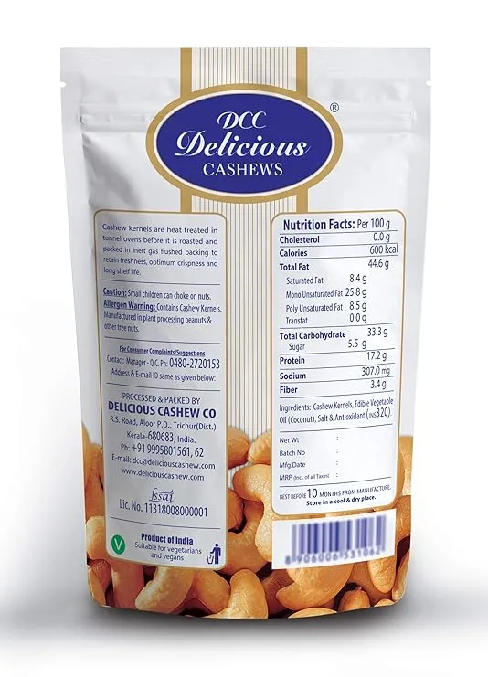 DCC Delicious Cashew Roasted & Salted 200 g view 2