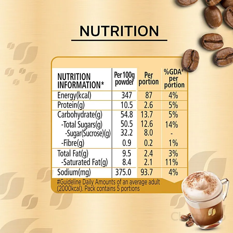 Nescafe Gold Cappuccino Instant Coffee Premix (Pack of 5) view 3