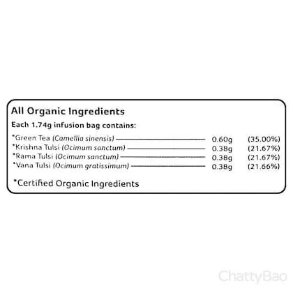 Organic India Tulsi Green Tea Bags - Classic (Pack of 25) view 5