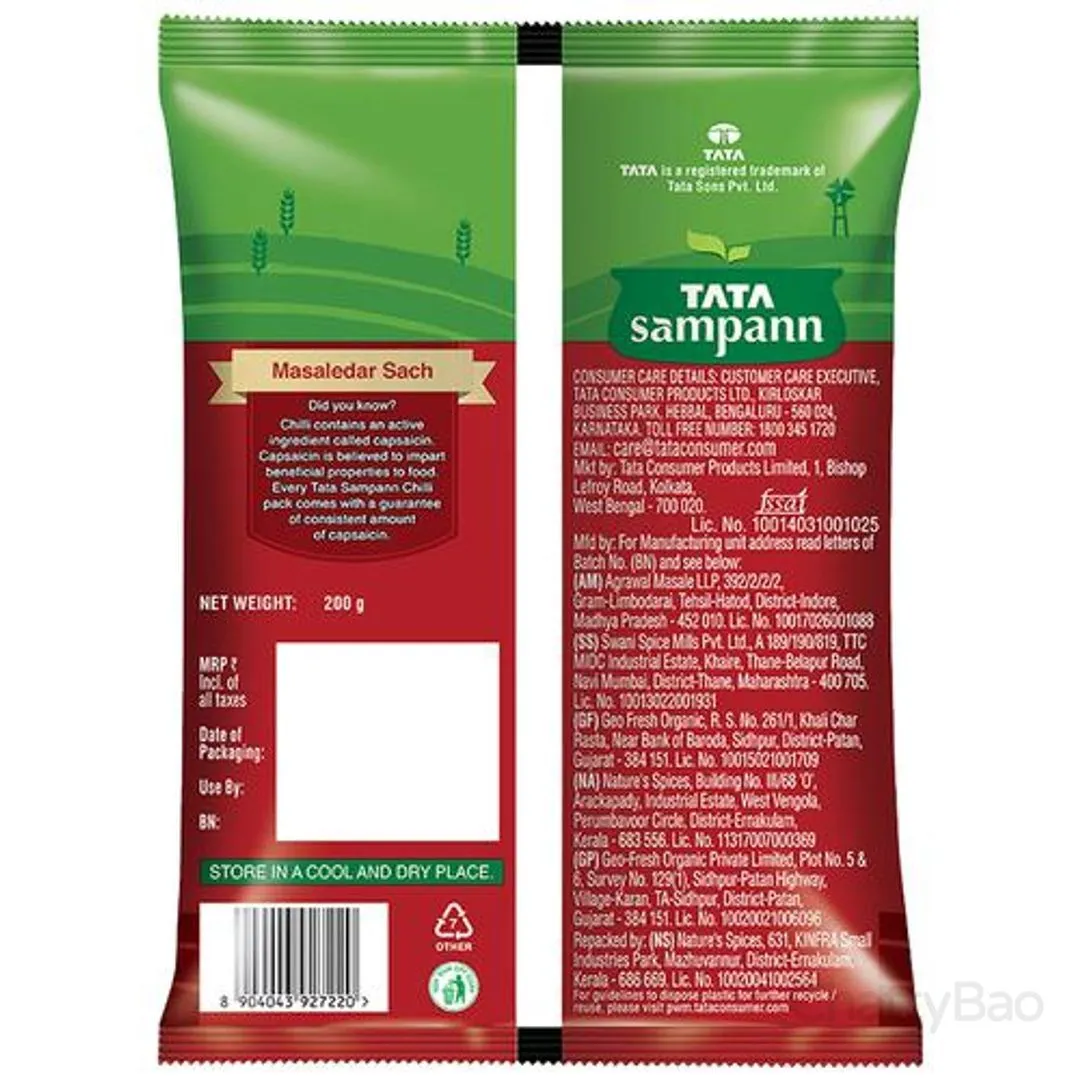 Tata Sampann Chilli Powder/Mirch Powder 200 g view 2