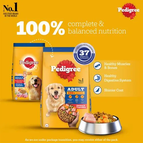 Pedigree Dry Dog Food - Adult, Chicken & Vegetables 370 g view 4