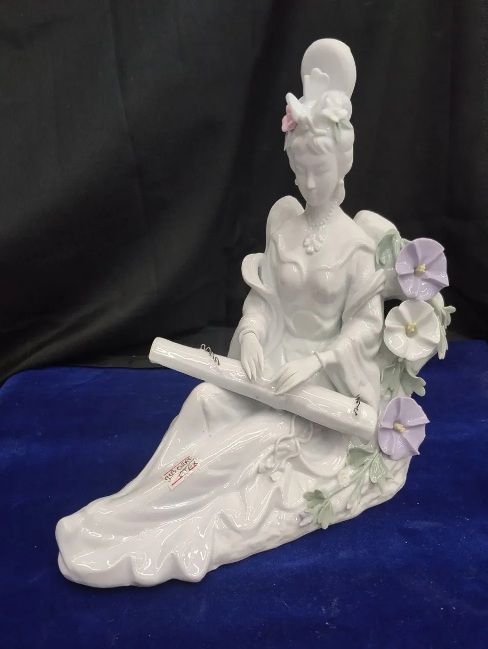 Ceramic Lady Figurine With Musical Instruments view 3