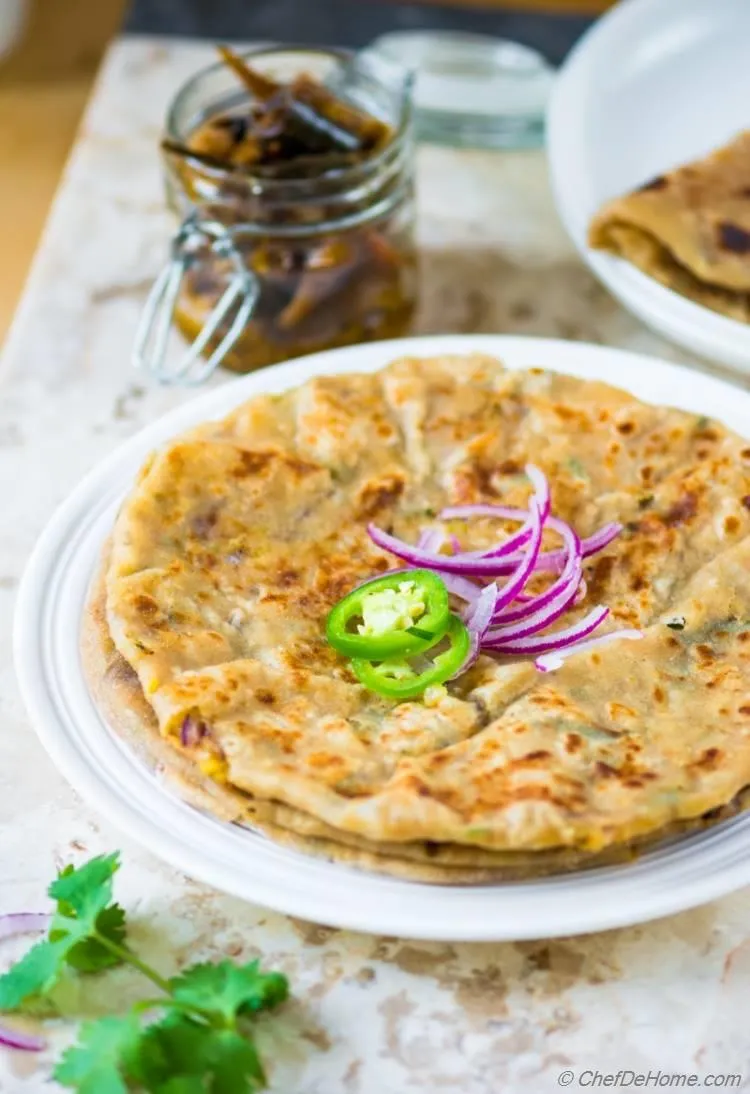 Aloo Pyaz Paratha 1pcs view 4