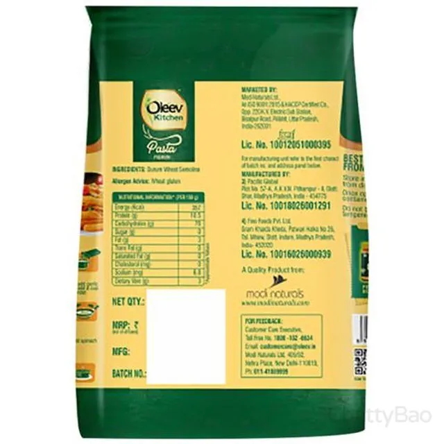 Oleev Kitchen Premium Penne Pasta 400 g view 2