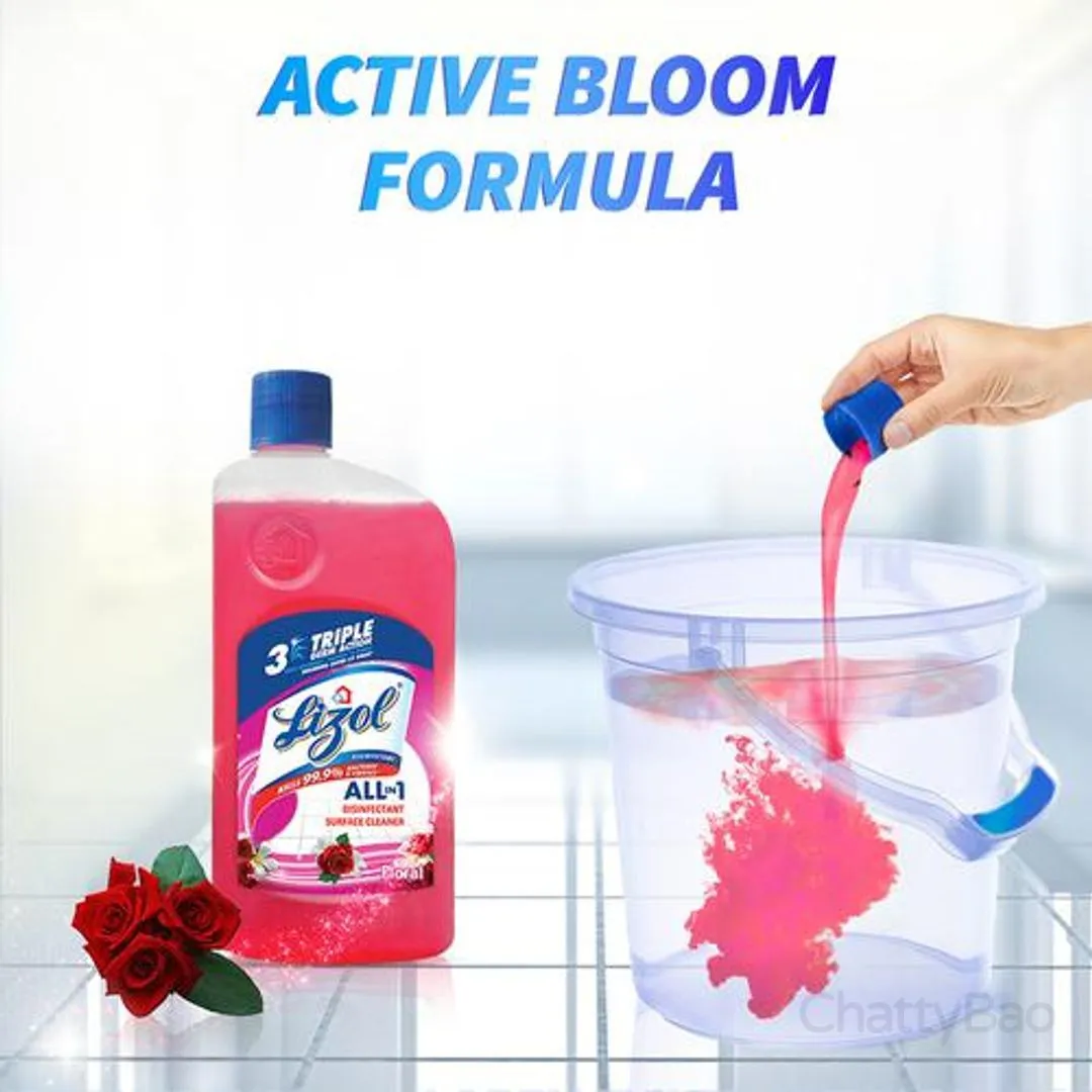 Lizol Disinfectant Surface & Floor Cleaner - Floral 1 L view 3
