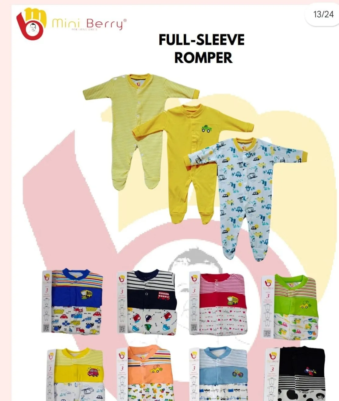 Mini Berry Full-Sleeve Romper view 2