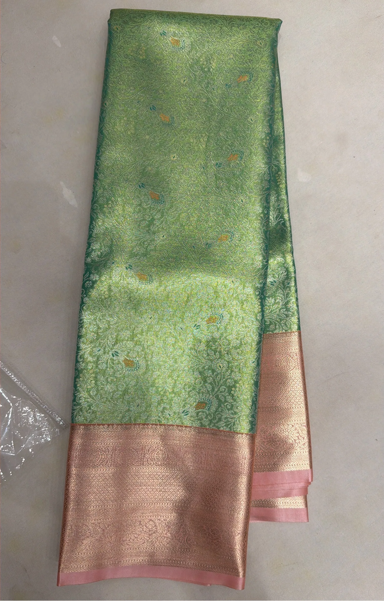 Green Silk Saree view 3