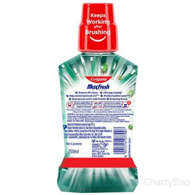 Colgate Max Fresh Mouthwash - Plax Fresh Mint 250 ml view 2