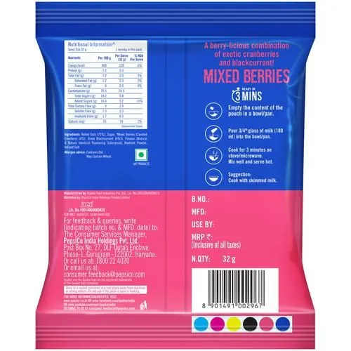 Quaker Instant Oats Mixed Berries 32 g view 3