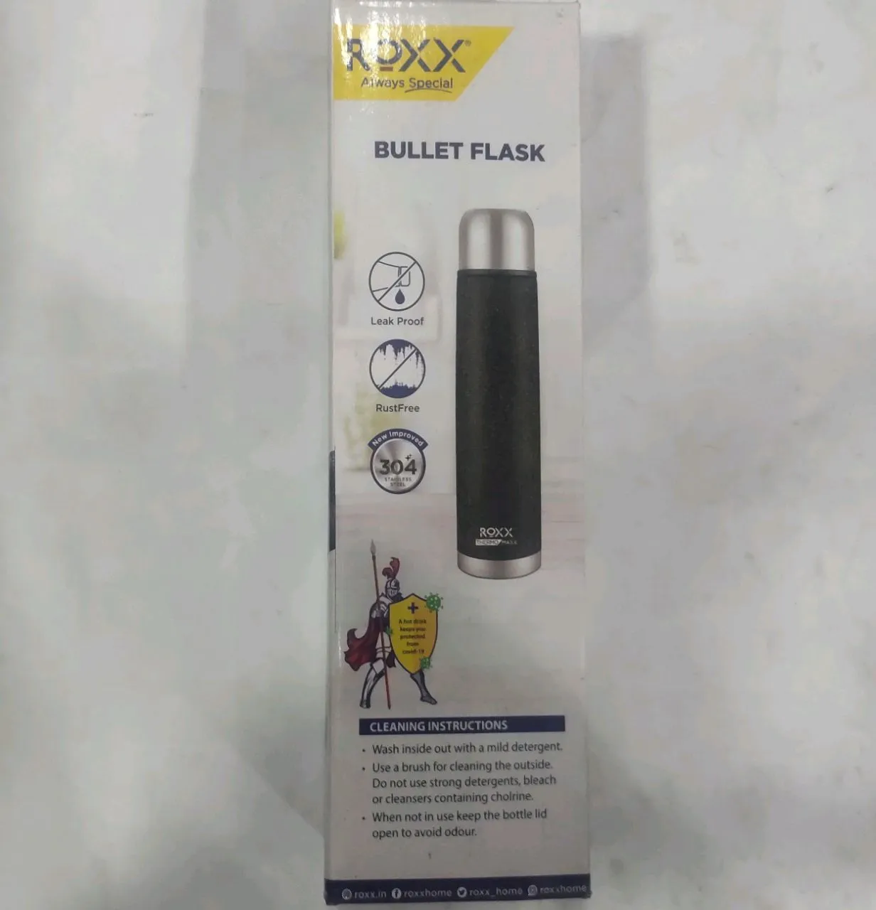Roxx Bullet Flask, Blue, 500ml, 1 Pcs view 3