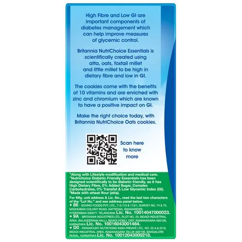 Britannia Nutri Choice Oats Cookies 150 g view 2