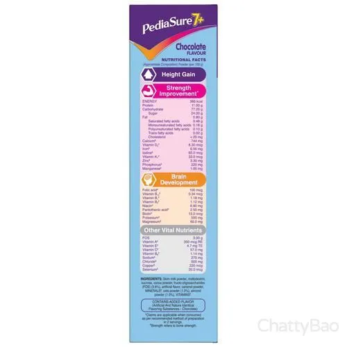 PediaSure 7+ Nutrition Drink Oats & Almonds - Chocolate 200 g view 3