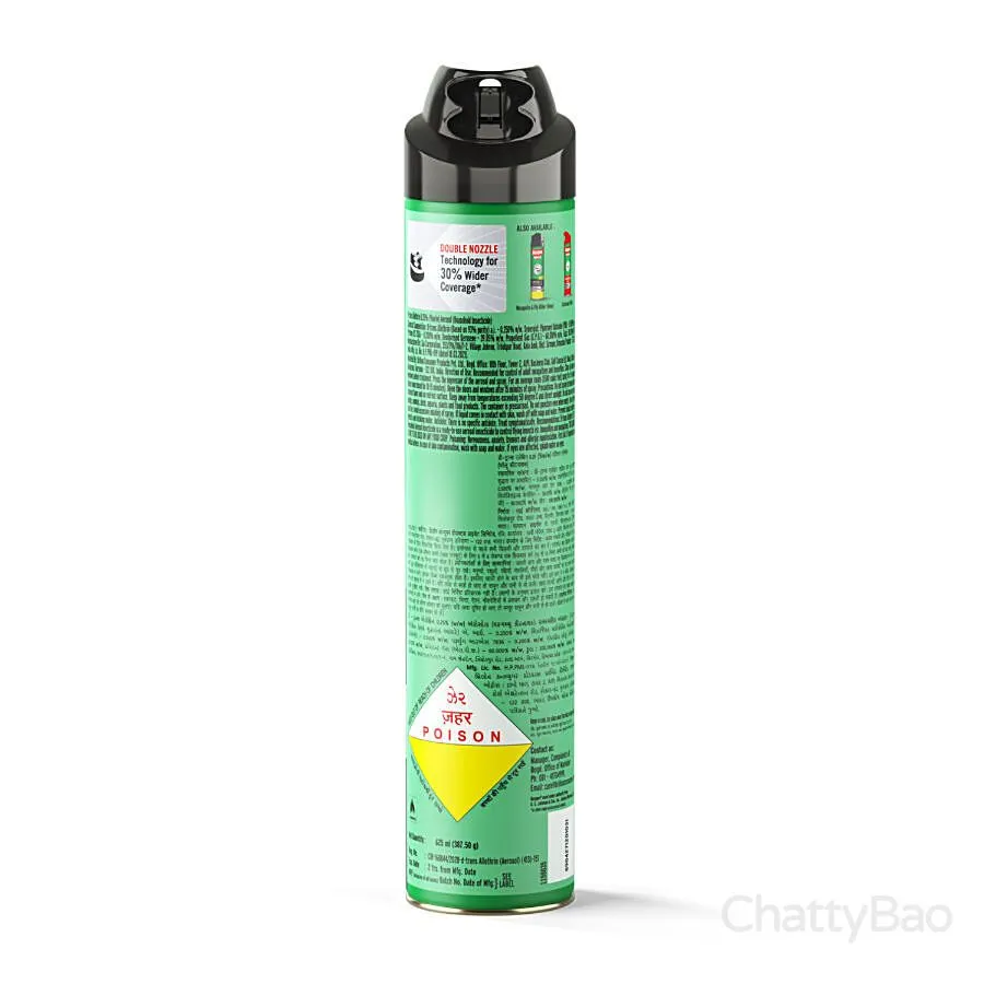 Baygon Max Mosquito & Fly Killer Spray - Lime 625 ml view 2