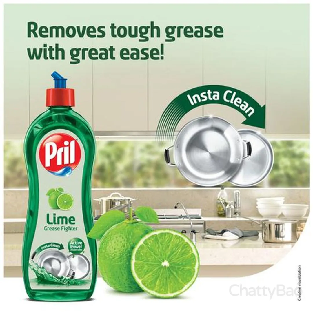 Pril Dishwash Liquid - Lime 750 ml view 5