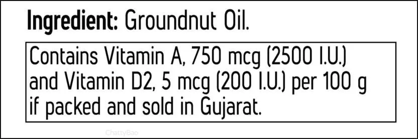 Fortune Refined Groundnut Oil Pouch 1 L view 5