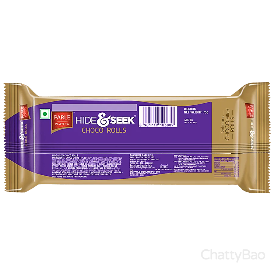 Parle Platina Hide & Seek Choco Rolls 75 g view 2