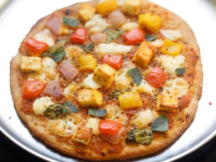 Cheese and Paneer Paneer Topping Pizza view 2