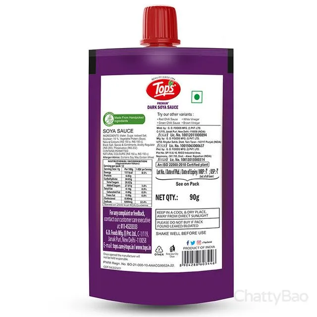 Tops Dark Soya Sauce Spout 90 g view 2