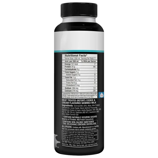 Epigamia Turbo 25 G Protein Milkshake Cookies & Cream 250 ml view 3