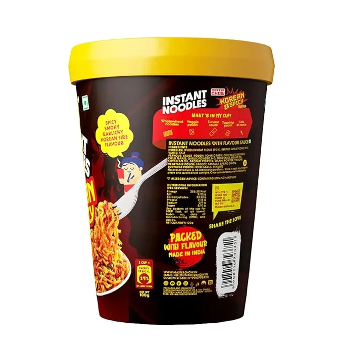Master Chow Instant Cup Noodles 2x Spicy Korean Noodles 100 g view 2