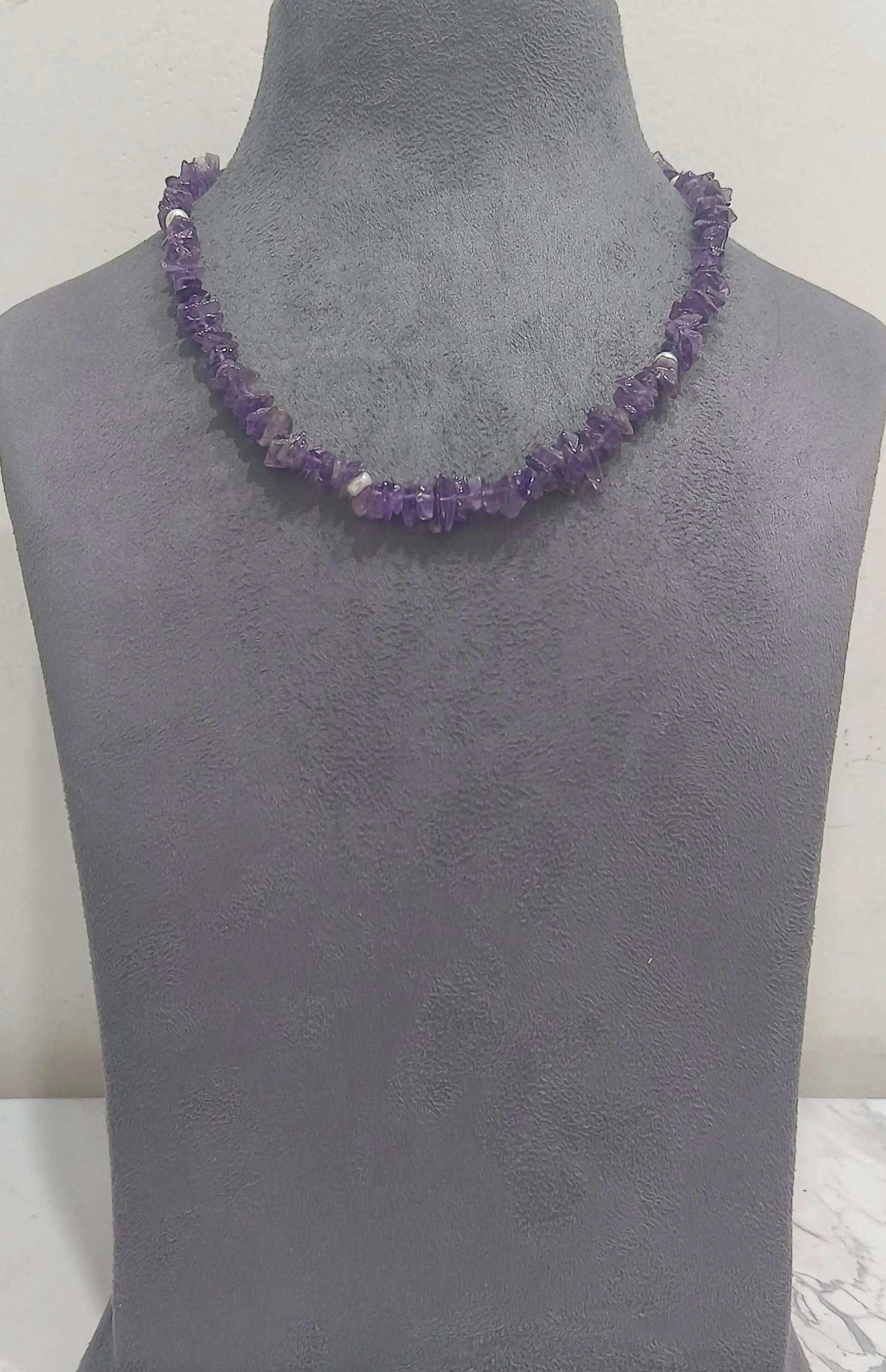 Amethyst Bead Necklace (AVMM-10) view 2