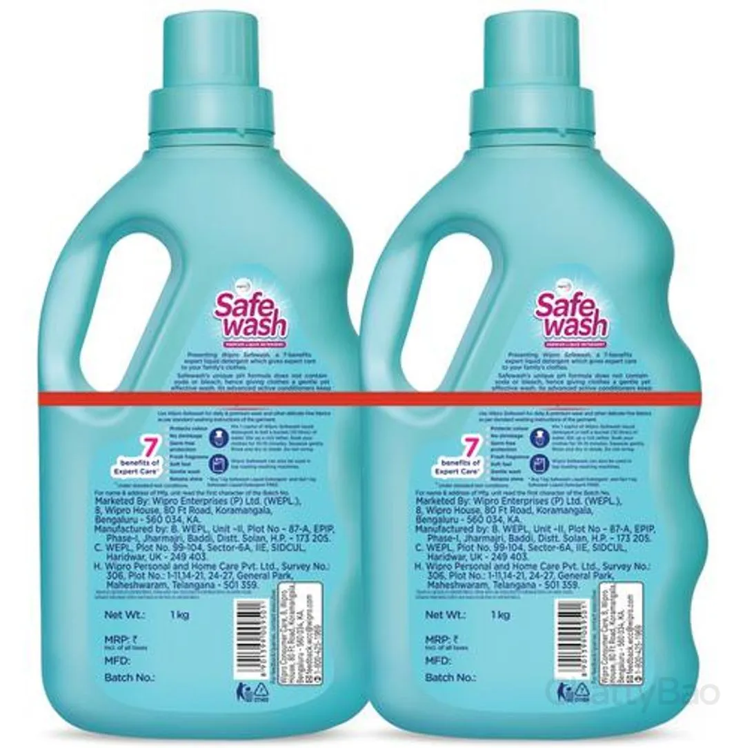 Wipro Safewash Liquid Detergent 2 Kg (1 Kg + 1 Kg Free) view 2
