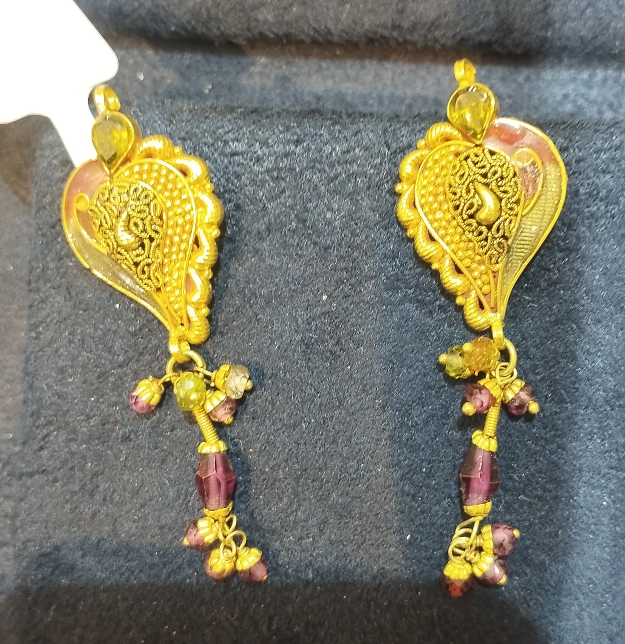 Ornate Gold Earring view 2