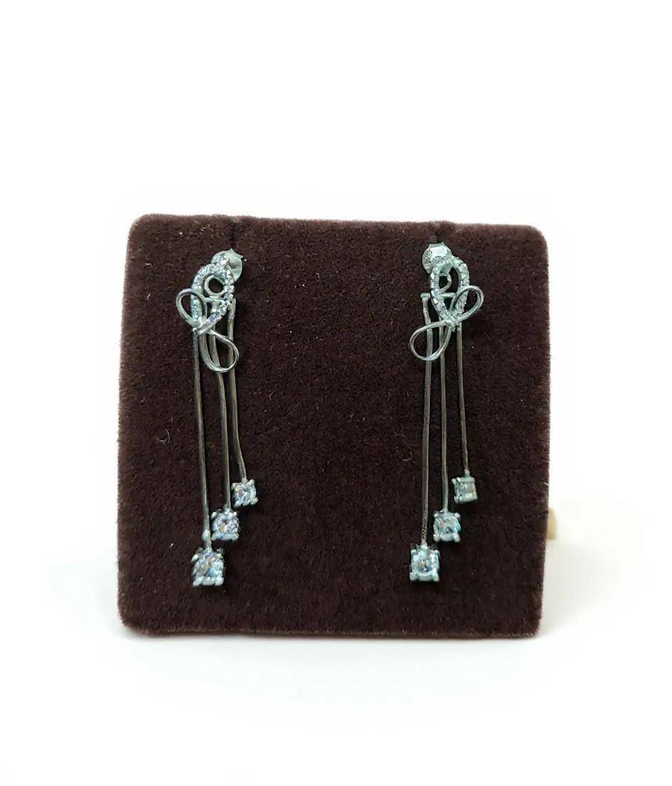 Diamond Drop Earrings view 2