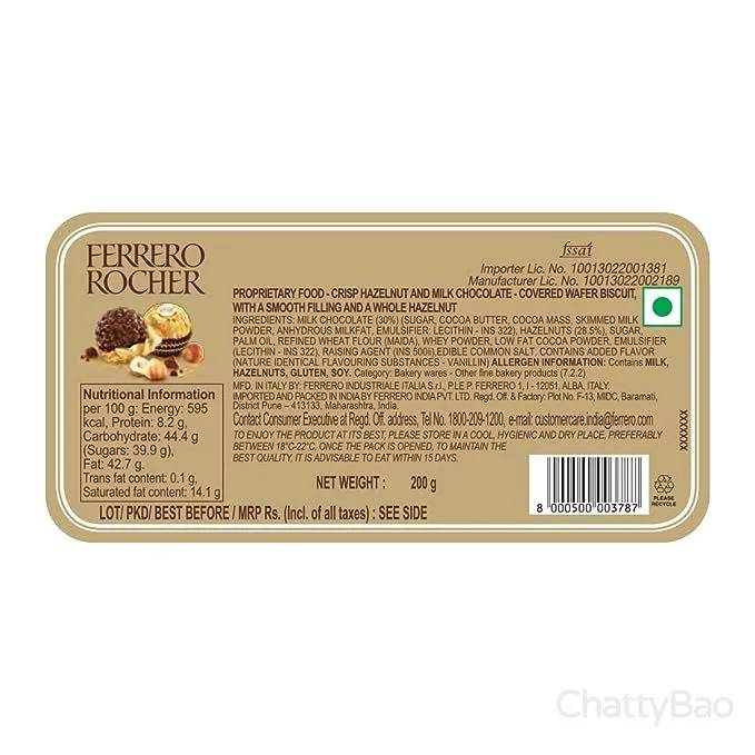 Ferrero Rocher Chocolate 200 g (Pack of 16) view 4