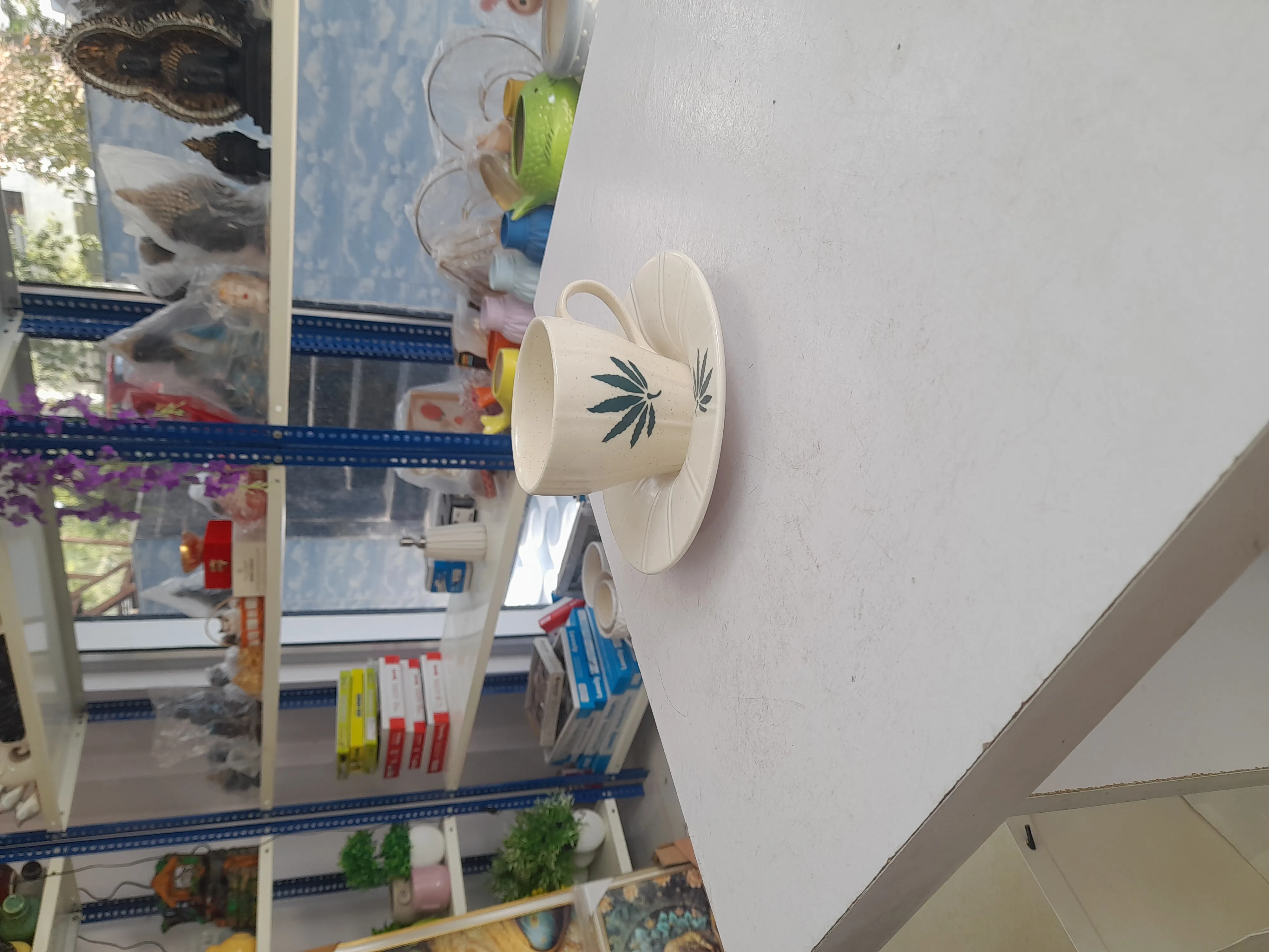 Ceramic Coffee Cup and Saucer Set, Set of 6, view 2