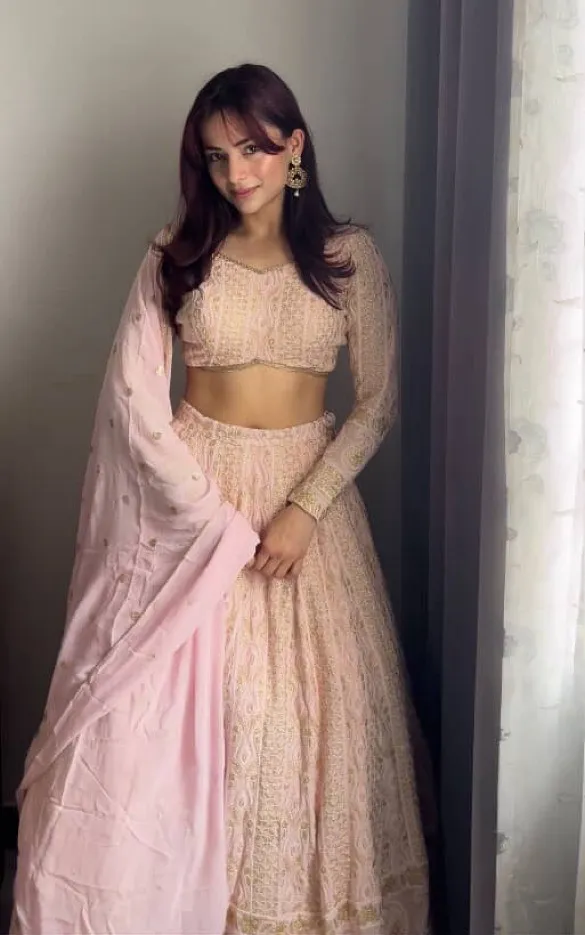 Riwayat Lehenga Set- Blush Pink view 4