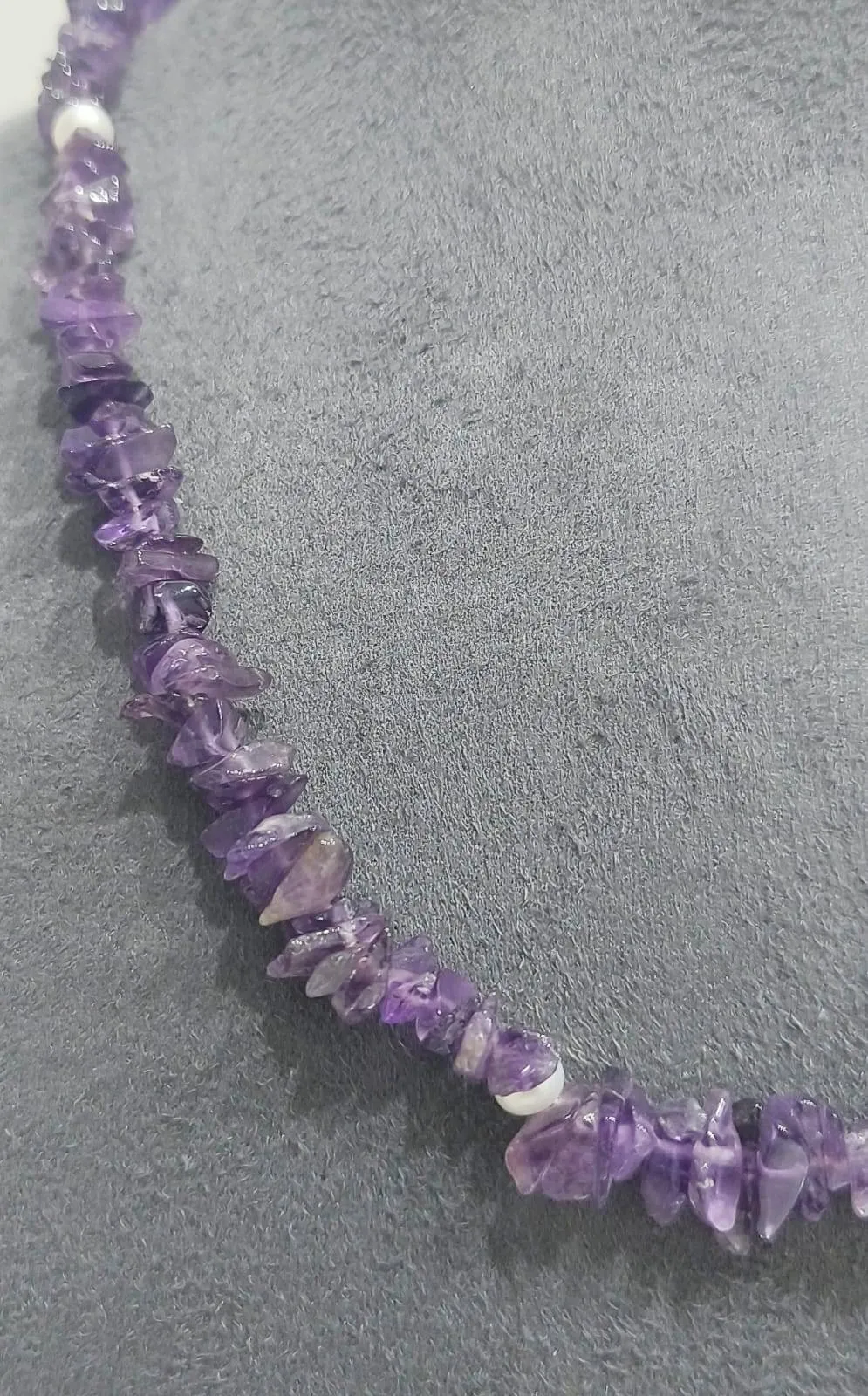 Amethyst Bead Necklace (AVMM-10) view 3