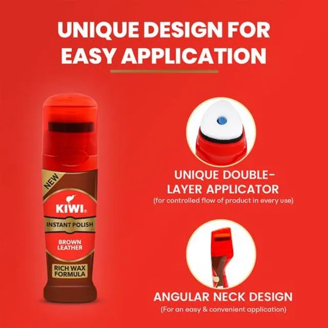 Kiwi Instant Polish Brown Leather 75 ml view 3