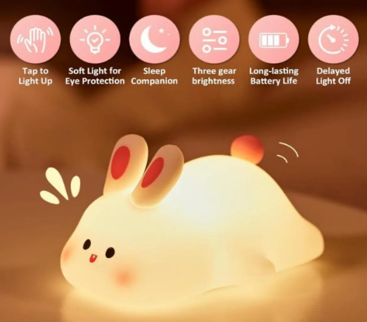 Color-Changing Rabbit Night Light view 2