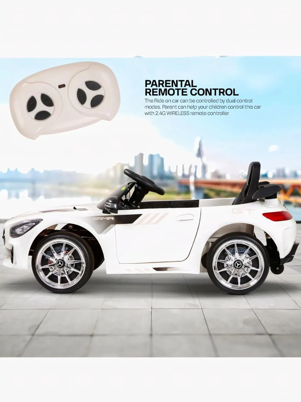 Mercedes Ride-On Car Wight view 5