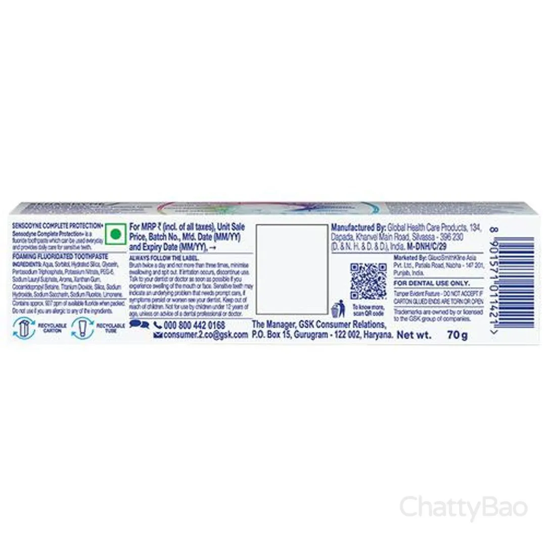 Sensodyne Toothpaste - Complete Protection+ 70 g view 3