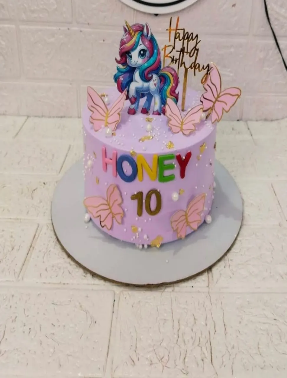 Unicorn Themed Birthday Cake view 2